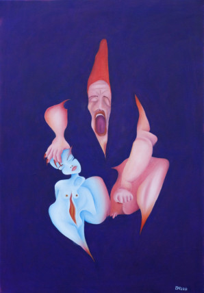 kardinalsschrei, öl 70cm x 100cm